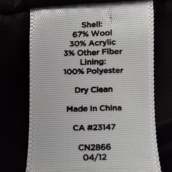 Talbots Sz 14 Petite Nehru Cropped Wool Blend Blazer Multi-Color Textured Tweed - Picture 14 of 14